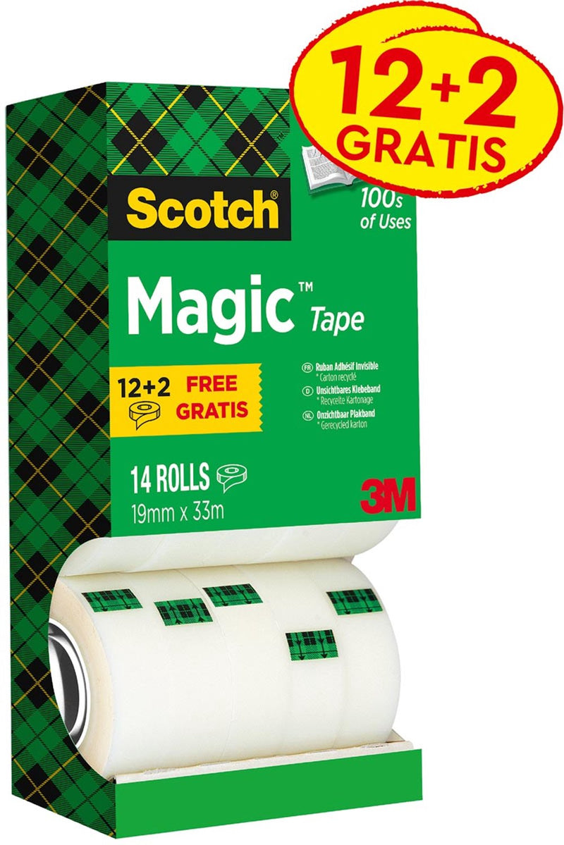 Ruban adhésif scotch magic 19mmx33m transp