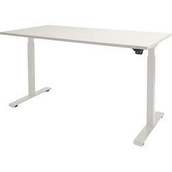 Schaffenburg bureau assis-debout dextro basic blanc 1600 x 800 mm
