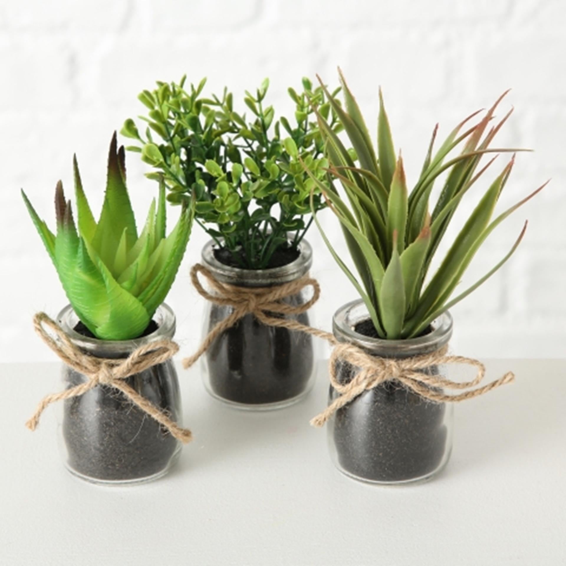 Boltze home sukkulente en pot ø10x17cm plante artificielle