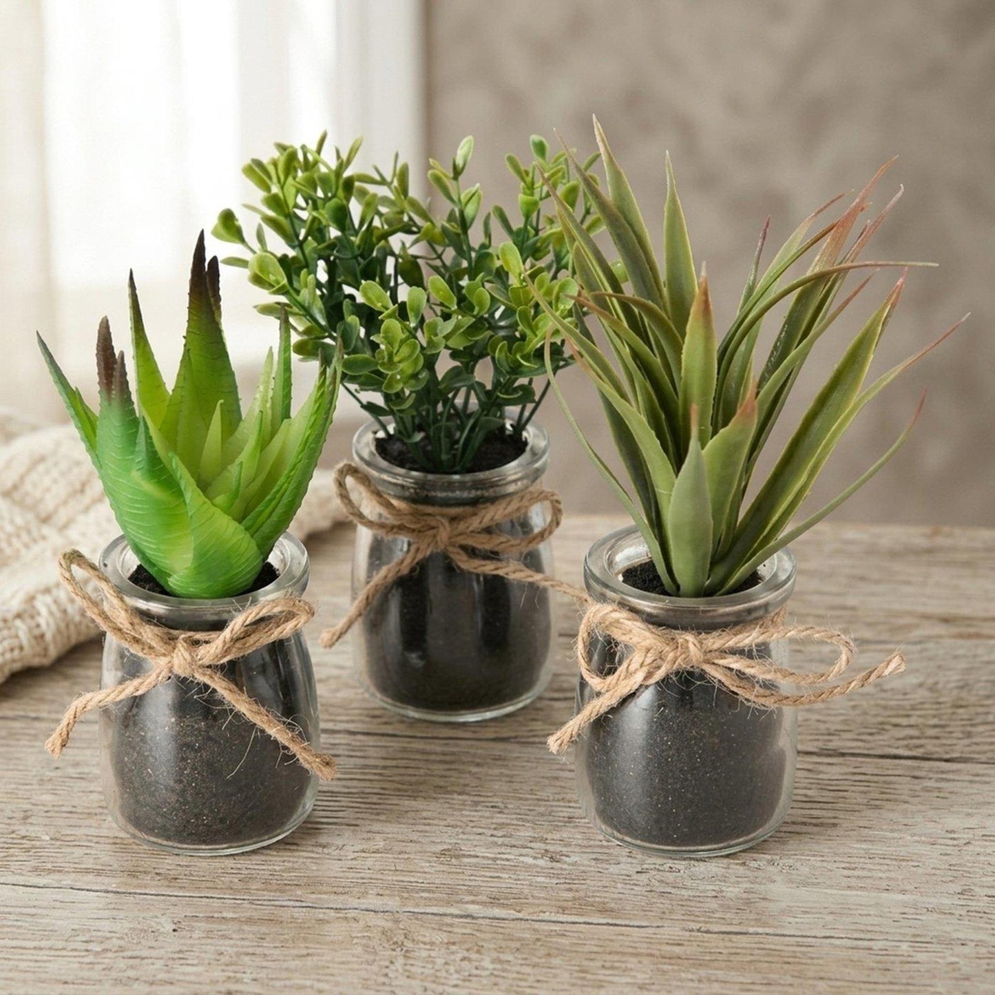 Boltze home sukkulente en pot ø10x17cm plante artificielle