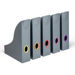 Porte-revues durable gris multicolore