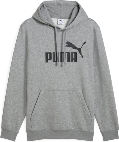 Puma ess non. Pull de sport homme 1 logo hoodie fl - gris moyen chiné