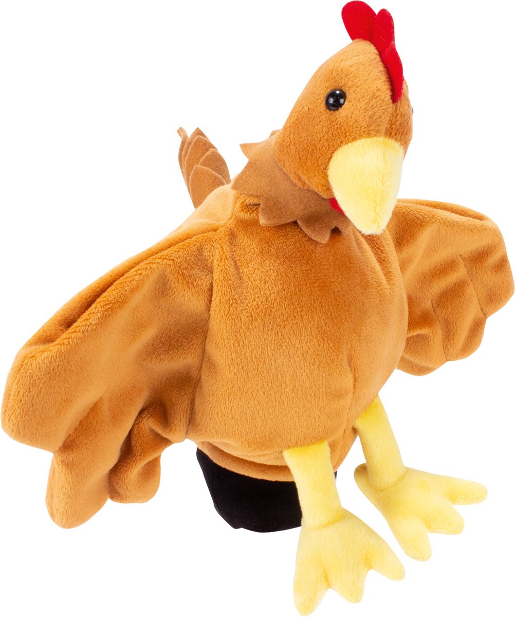 Poulet marionnette à la main Beleduc