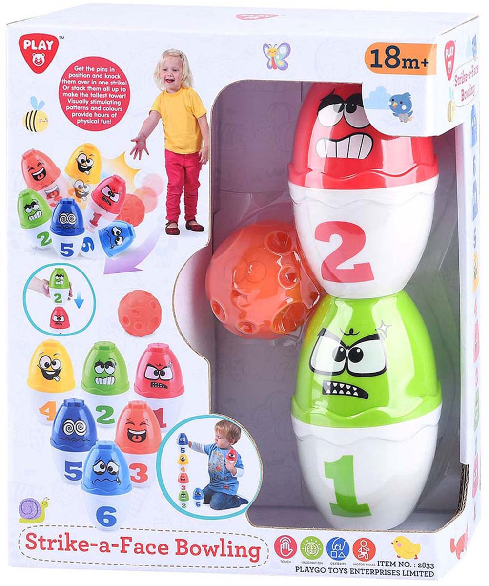 Jouez aux visages de jeu de bowling, 13dlg.