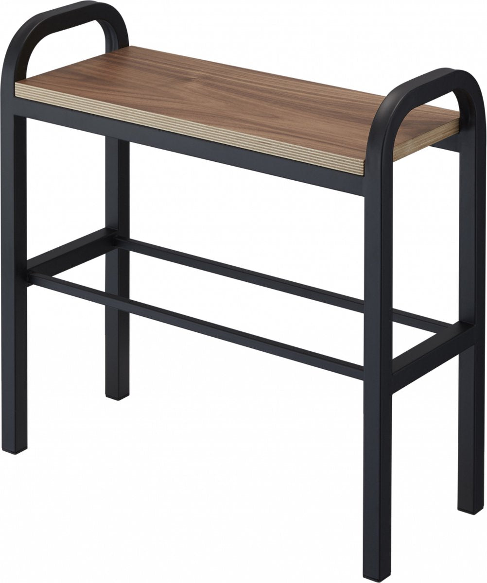 Étagère à chaussures Yamazaki avec étagère en bois - tour - noir