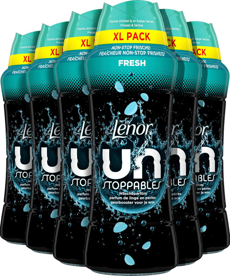 Lenor booster de parfum unstoppables frais - parfum lavant - 6 x 495g