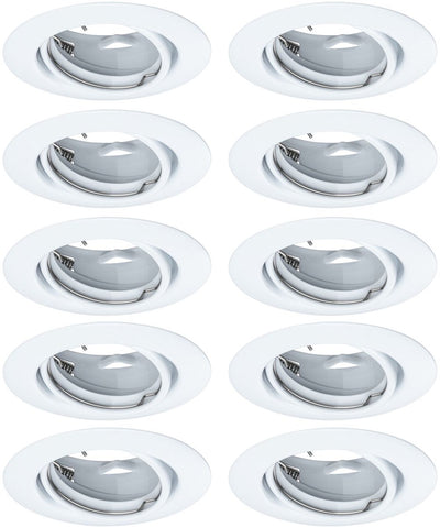 Paulmann pied de lampe encastrable set de pieds orientable rond 90 mm 20° gu10 max. 10w 230v dimmable blanc