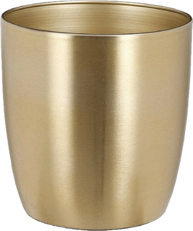 Cache-pot décorations en mica - métal - doré - d16 x h15 cm - pot de fleur