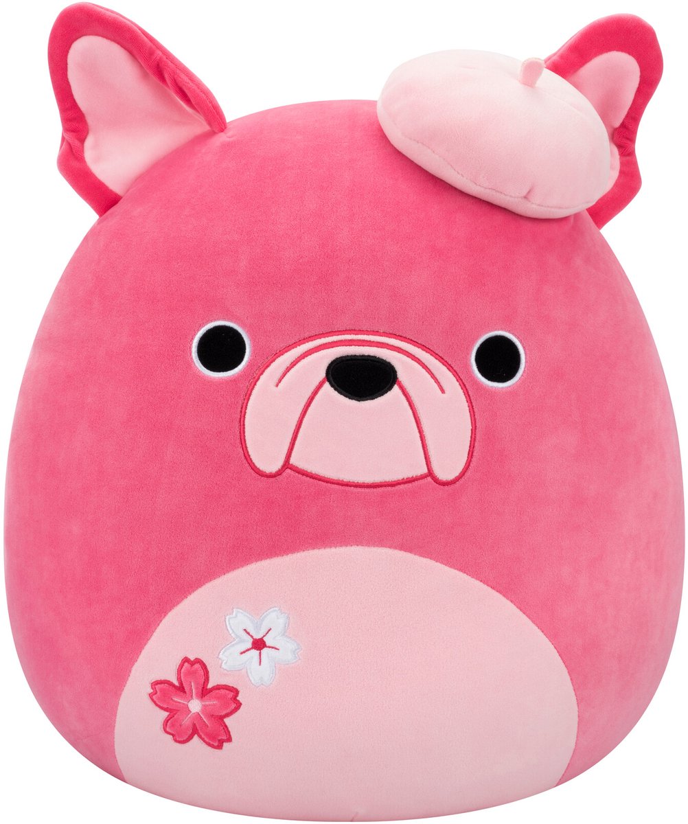 Peluche peluche Squishmallows - bouledogue français rose, 40cm
