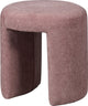 Tabouret Charlie Woood - chenille - blush - 47x45x45