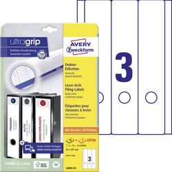 Étiquettes de dos de fichier avery l6059-25 59x297mm blanc