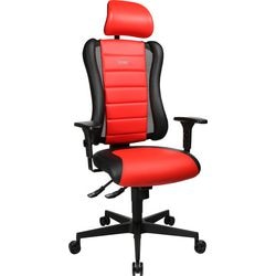 Chaise de jeu Topstar Sitness RS noir, support lombaire rouge