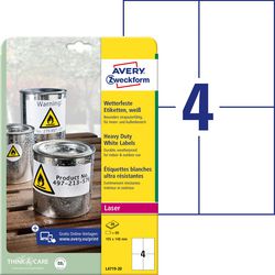 Étiquettes Avery résistantes aux intempéries