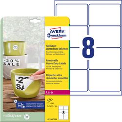 Les étiquettes Avery sont résistantes aux intempéries ;