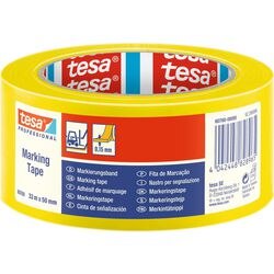 Ruban de marquage au sol tesa 60760 jaune 50mm x 33m PVC