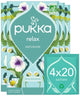 Pukka tea relax - 80 sachets de thé - tisane biologique - 4 x 20 sachets - pack économique de thé