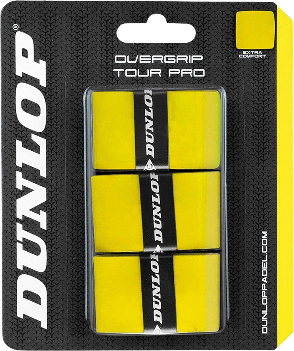 Dunlop - tour pro - ogrip - jaune - 3 pièces