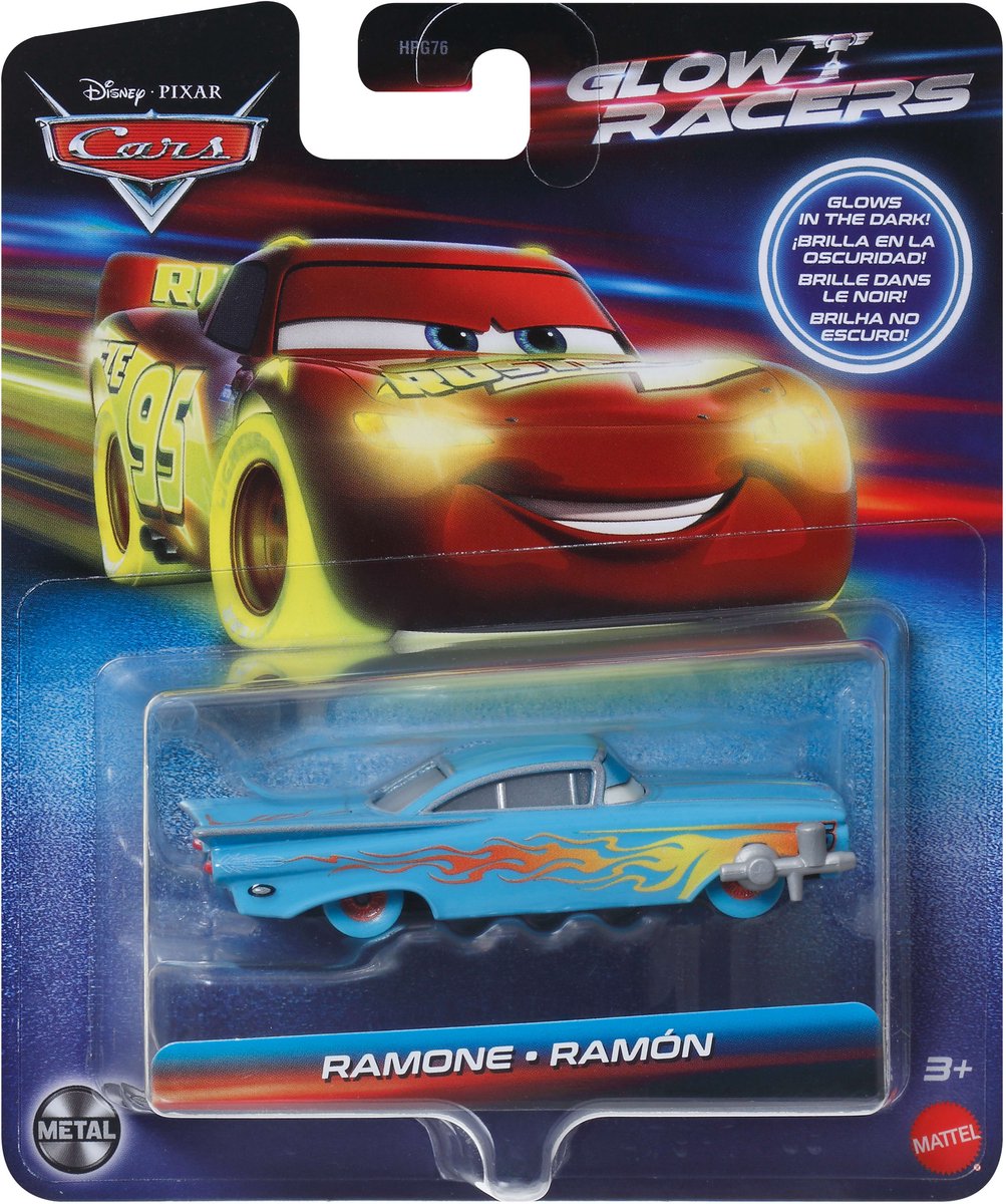 Disney pixar cars disney et pixar cars glow racers ramone, voiture, 3 ans, métal, bleu, orange