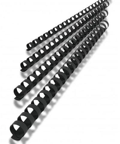 Dos de reliure Q-connect 12 mm 21 anneaux 100 pièces noir