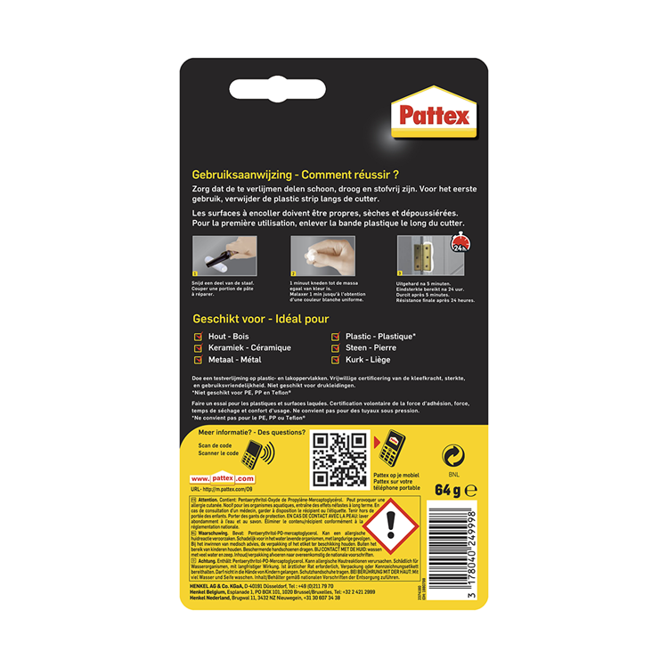 Pattex 1005194 - réparation express 64gr. | 12 pièces