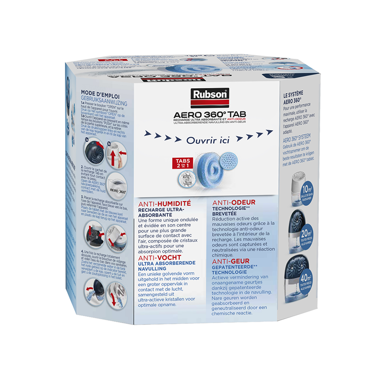 Rubson 1006728 - frotter l'humidité aero360 2xref | 1 pièce