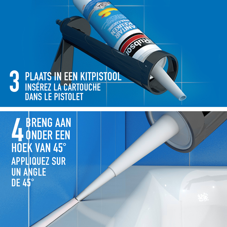Rubson 1065996 - Cuisine sanitaire à étanchéité facile 280ml | 12 pièces