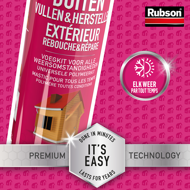 Rubson 1065997 - fermeture facile extérieur 280ml | 12 pièces