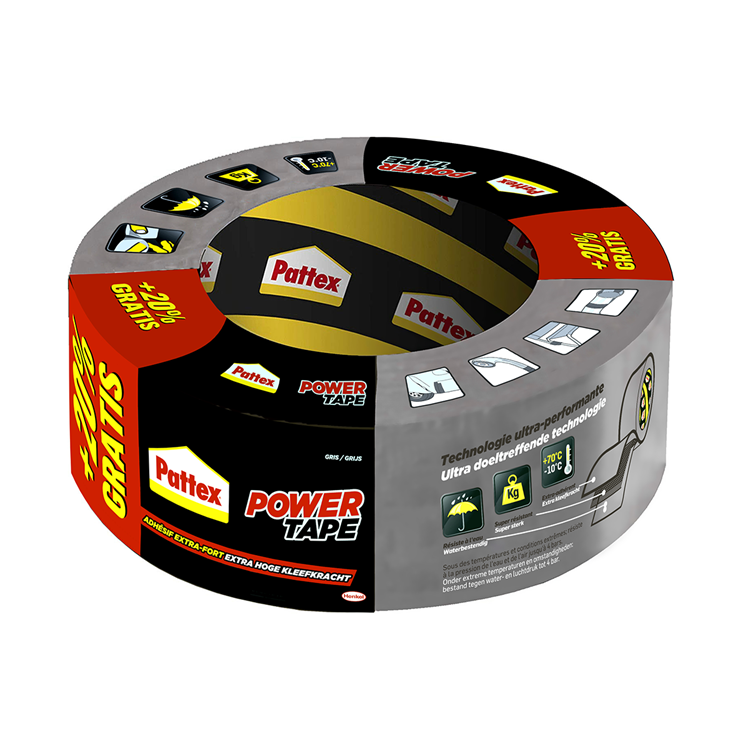 Pattex 1008427 - ruban adhésif 25m + 20% | 12 pièces
