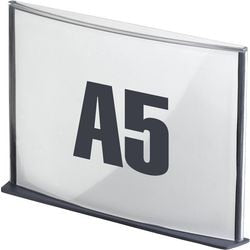 Panneau d'information paperflow a5 fusain transparent