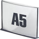 Panneau d'information paperflow a5 fusain transparent