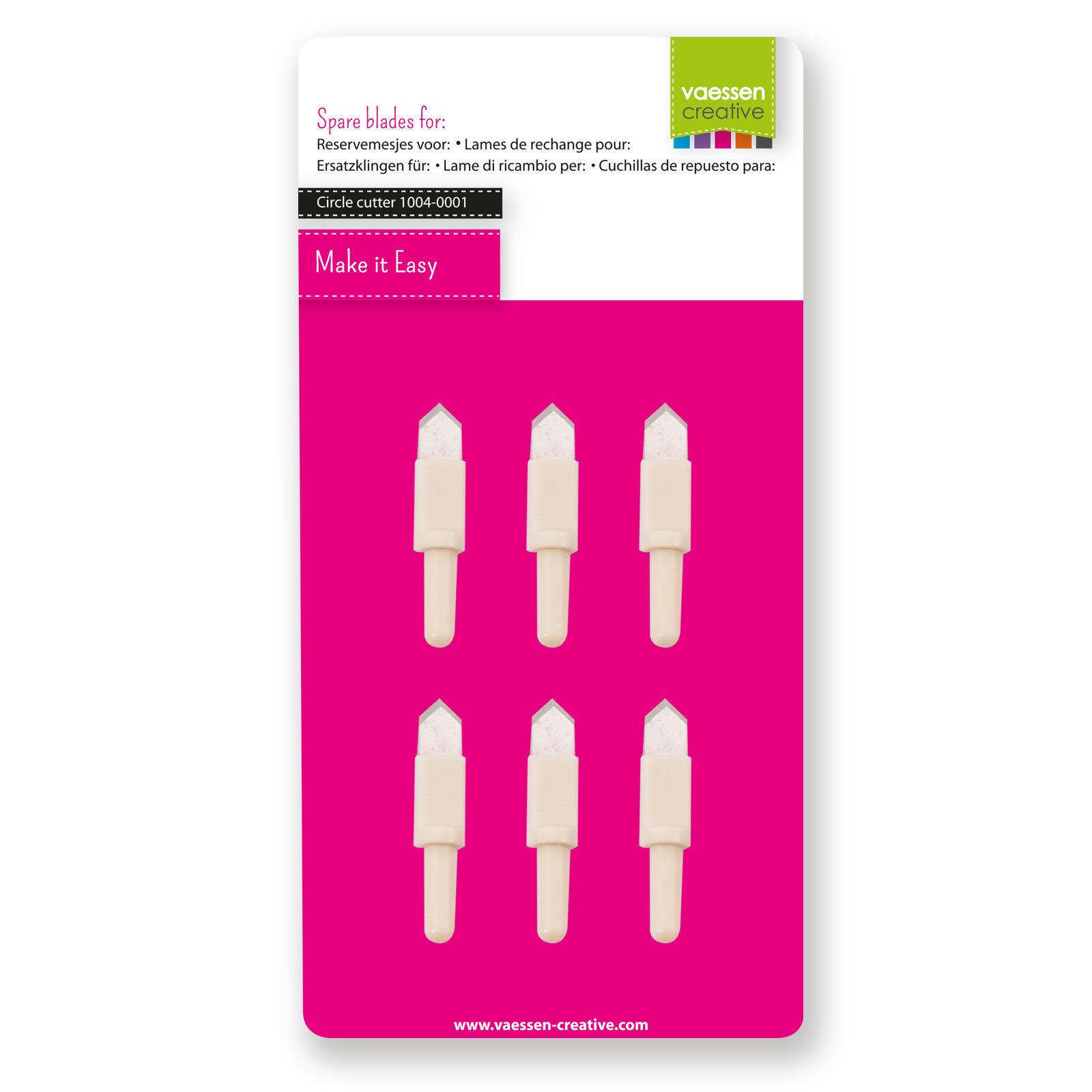 Vaessen creative • lames de rechange pour coupe-cercle 6 pcs.