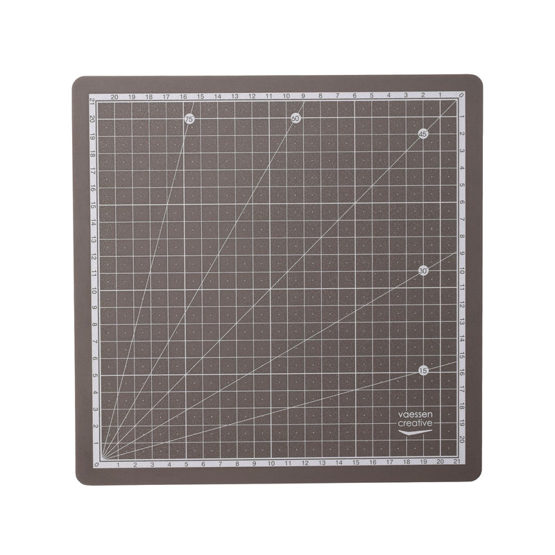 Vaessen creative • tapis de découpe autocollant 24x24cm gris foncé