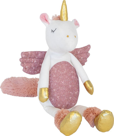 Peluche licorne magique Happy horse 30cm - blanc rose - peluche bébé