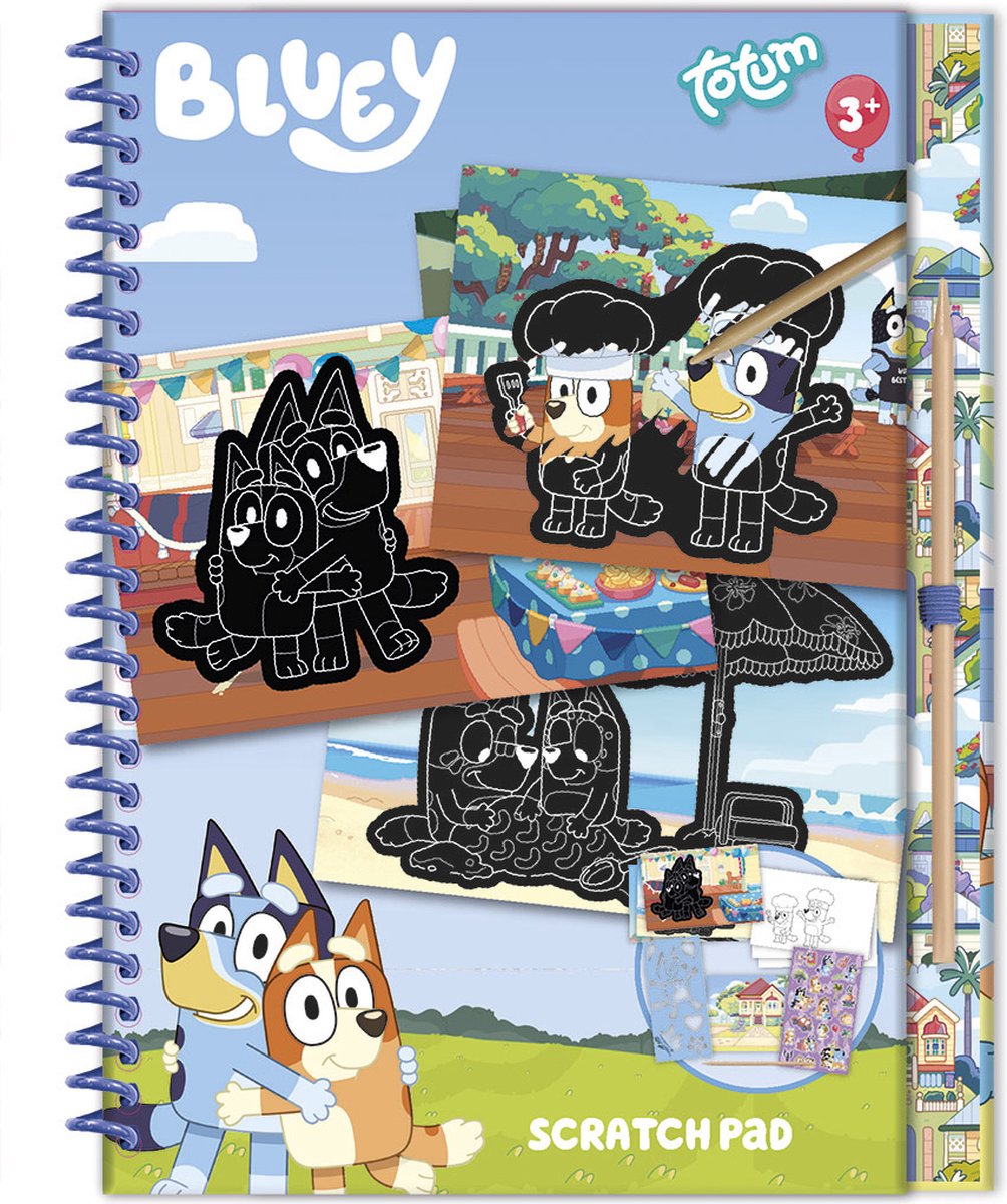 Book Bluey Scratch Book avec 10 cartes à gratter