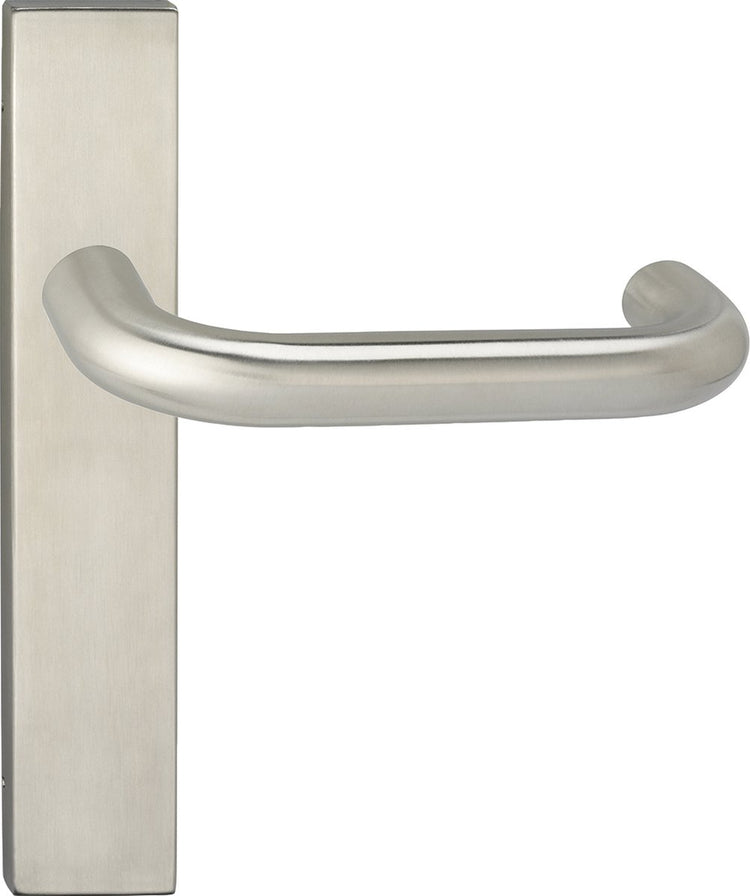 Poignée de porte Impresso - cale - pour l'intérieur - bouclier de porte carré - acier inoxydable - 2 pièces