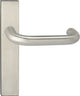Poignée de porte Impresso - cale - pour l'intérieur - bouclier de porte carré - acier inoxydable - 2 pièces