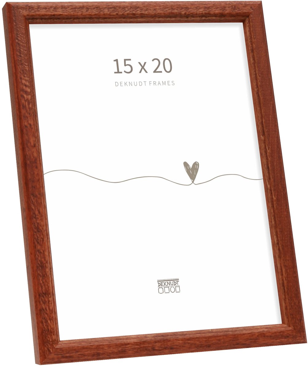 Deknudt frames cadre photo s236h3 - marron - bois - photo : 15x20 cm