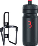 Réservoir de carburant vélo Bbb - porte-bouteille en aluminium avec bouteille - 550 ml - noir rouge - vélo de course VTT - porte-gourde vélo - bbc-03c