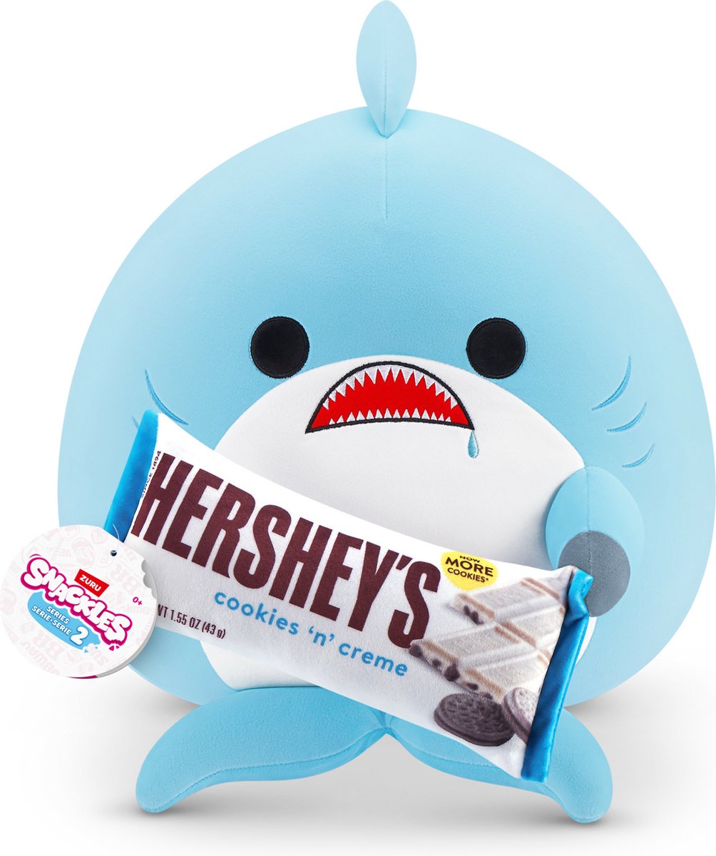 Snackles série 2 - requin seth avec hersheys - 35 cm de zuru