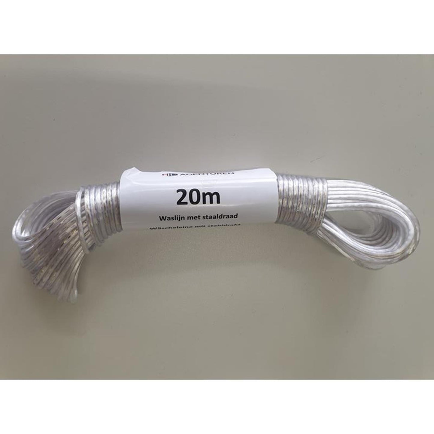 Fil pour corde à linge 20mx2,4mm avec âme en acier