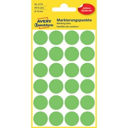 Points de marquage avery vert 3174