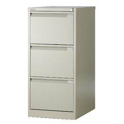 Armoire à tiroirs pour dossiers suspendus 3 tiroirs serrure à cylindre 470x622x1016mm beige