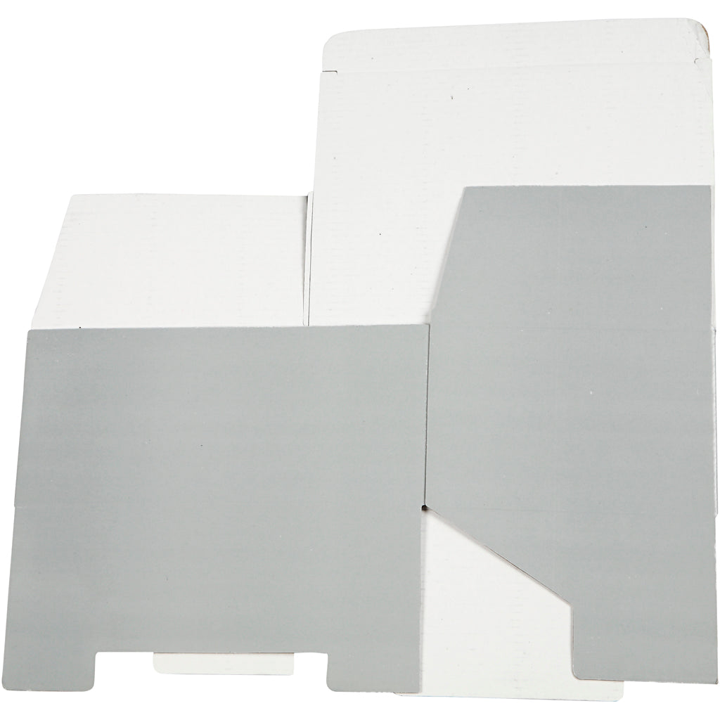 Boîte en carton Creativ company, h : 10 cm, l : 22 cm, l : 15,5 cm, gris clair, 1 pièce