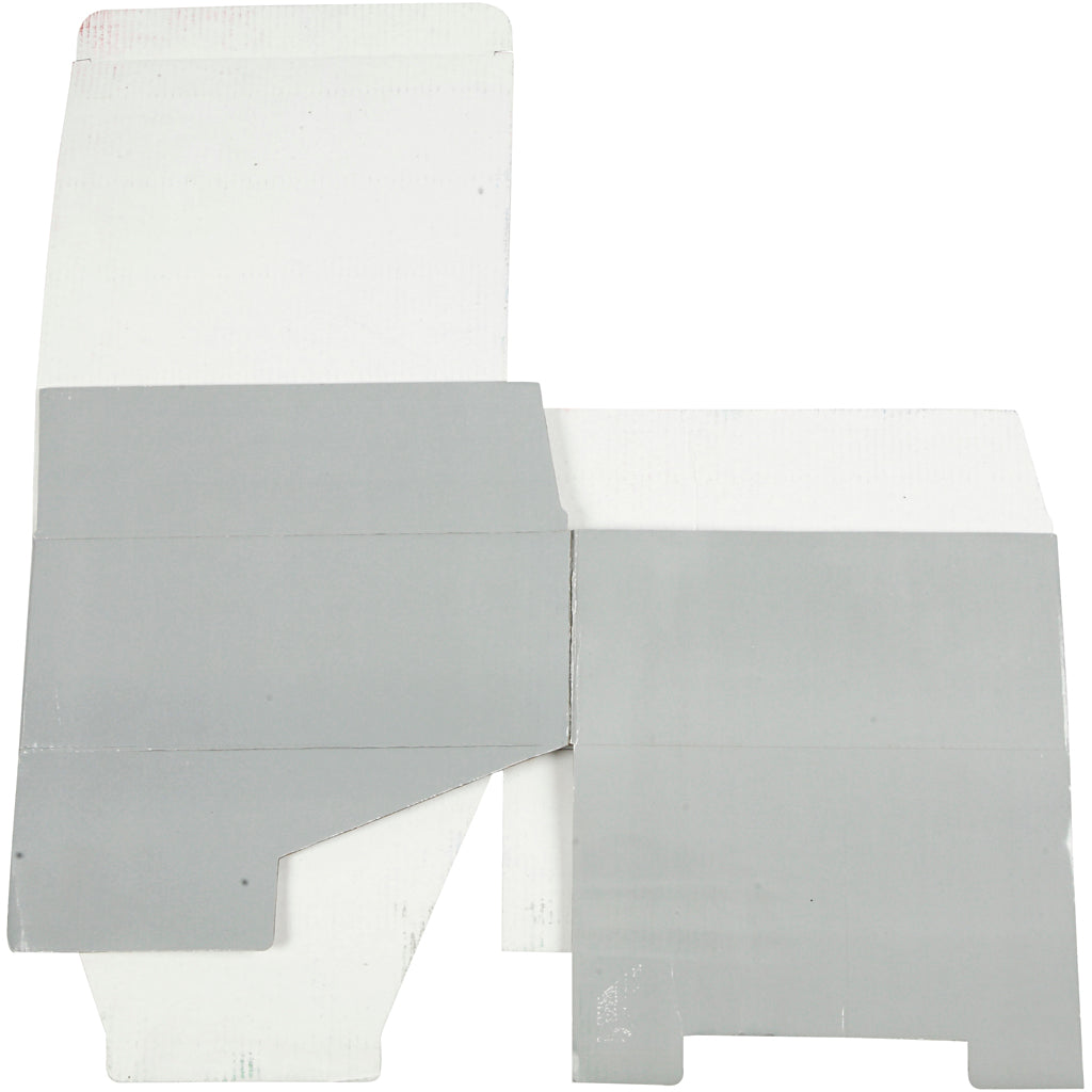 Boîte en carton Creativ company, h : 10 cm, l : 25 cm, l : 22 cm, gris clair, 1 pièce