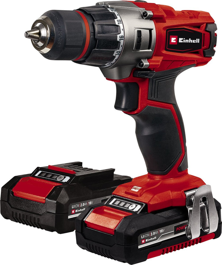 Perceuse-visseuse sans fil Einhell te-cd 18 2 li | 18v | 44 nm | 2 batteries 2,0 Ah + chargeur | au cas où - 4514231