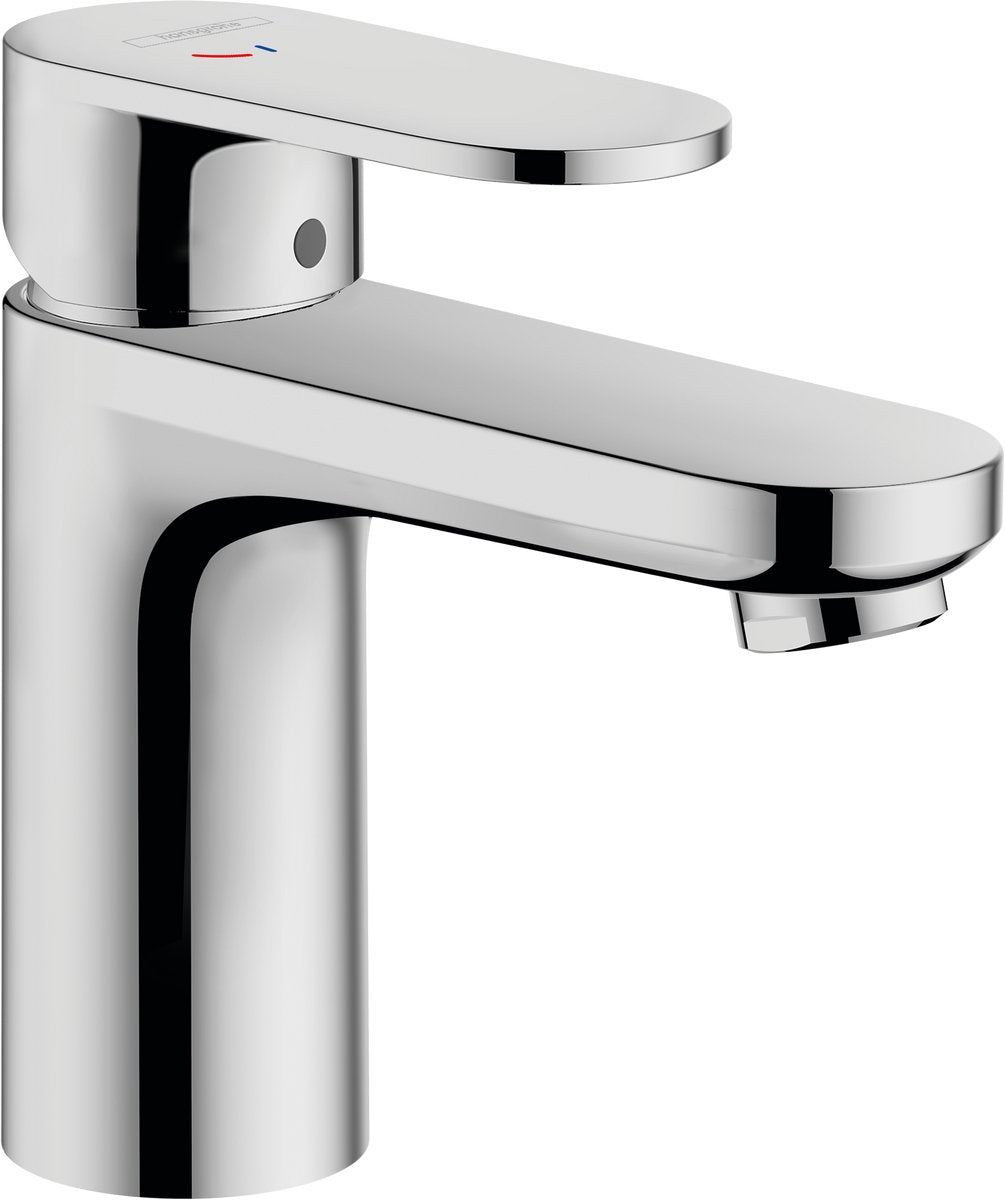Mélange de vernis Hansgrohe - mitigeur de lavabo - commande à levier unique - démarrage à froid, économie d'énergie - sans vidage - taille 100 mm - chrome