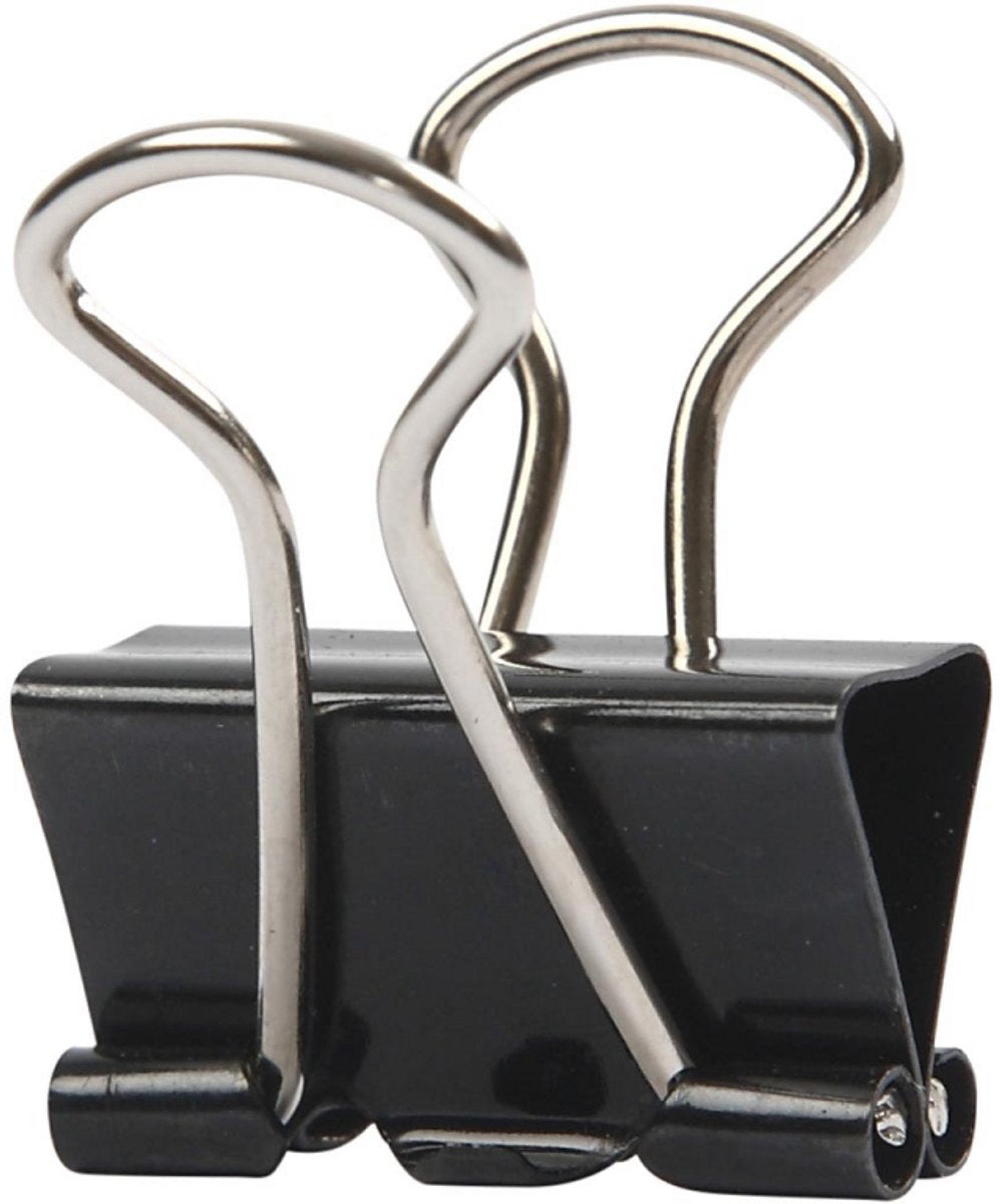 Clips repliables Creativ company, l: 19 mm, noirs, 40 pièces 1 boîte
