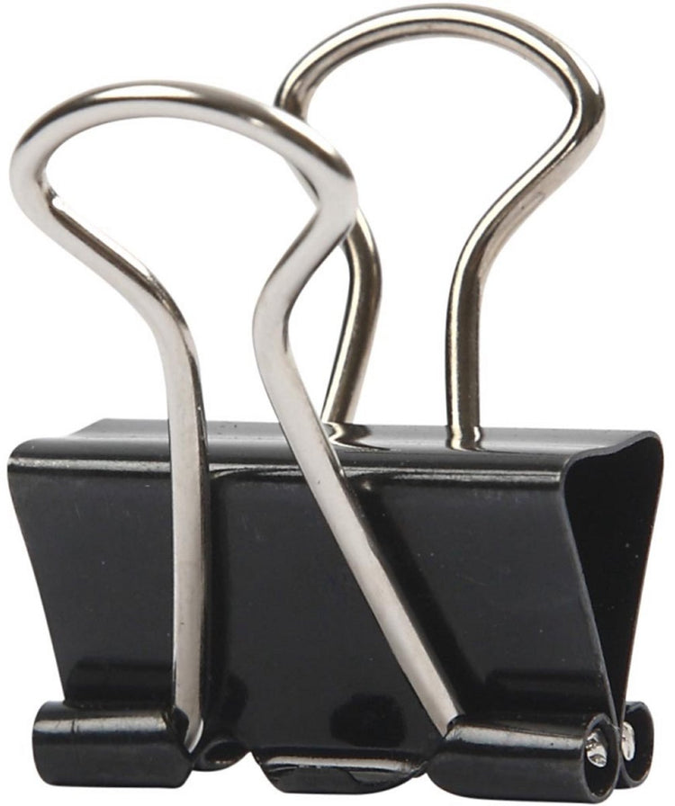 Clips repliables Creativ company, l: 19 mm, noirs, 40 pièces 1 boîte