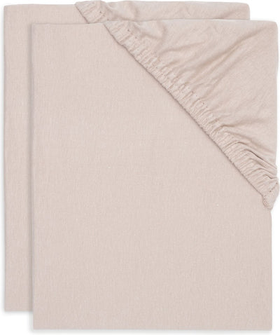 Jollein - drap housse jersey 60x120cm - berceau, lit, lit bébé - rose sauvage - 2 pièces