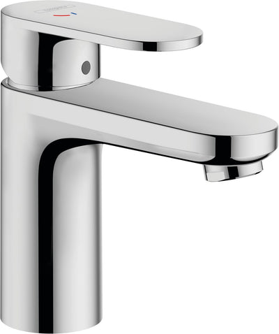 Mélange de vernis Hansgrohe - mitigeur de lavabo - commande à levier unique - démarrage à froid, économie d'énergie - sans vidage - taille 100 mm - chrome